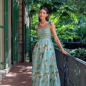 Olivia James The Label Shoulder Tie Maxi Dress